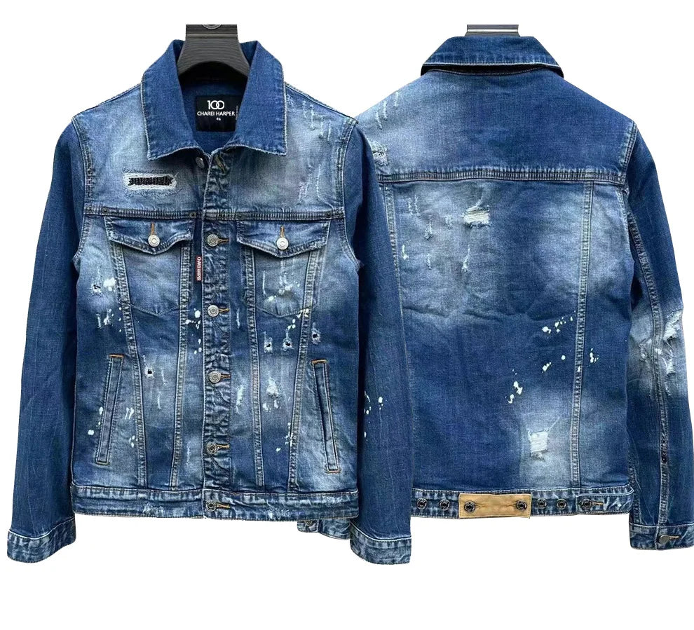 Jaqueta jeans masculina de alta qualidade