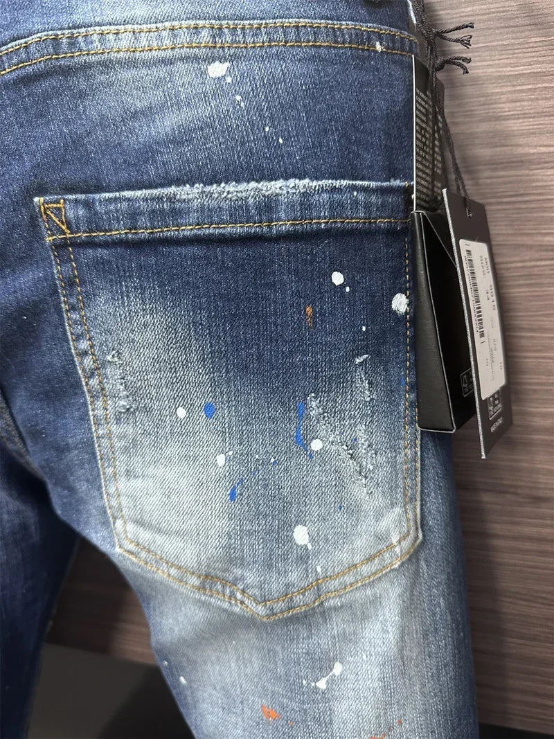 novo dsq azul homem calças jeans