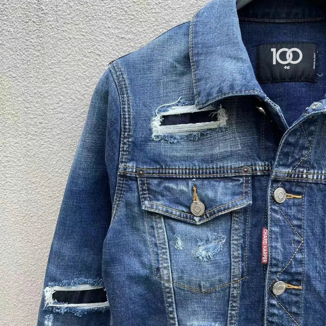 Jaqueta jeans masculina de alta qualidade