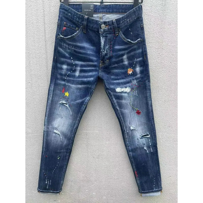 Nova Marca ICON Jeans Para Homens Escritório