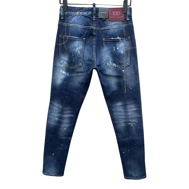 chareiharper Jeans Masculino c060 Itália Rasgado