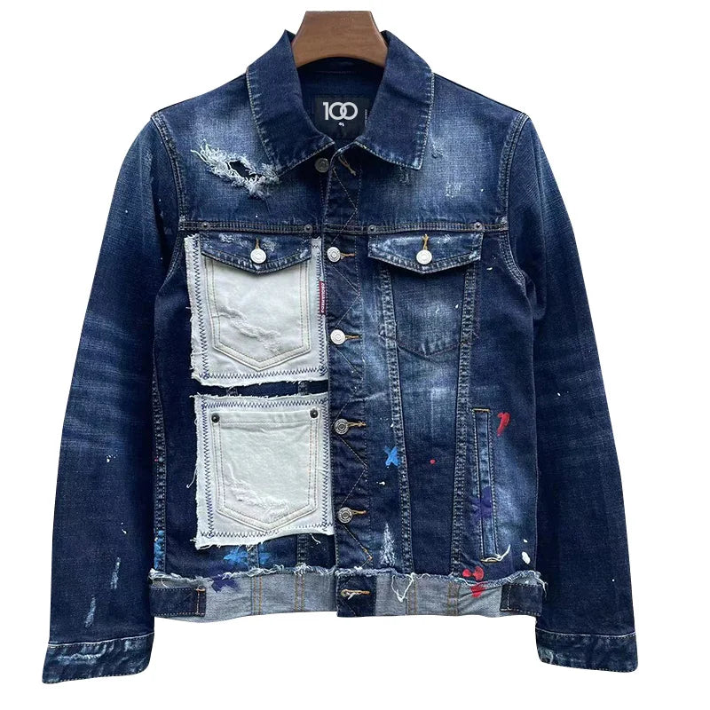 Jaqueta jeans masculina de alta qualidade
