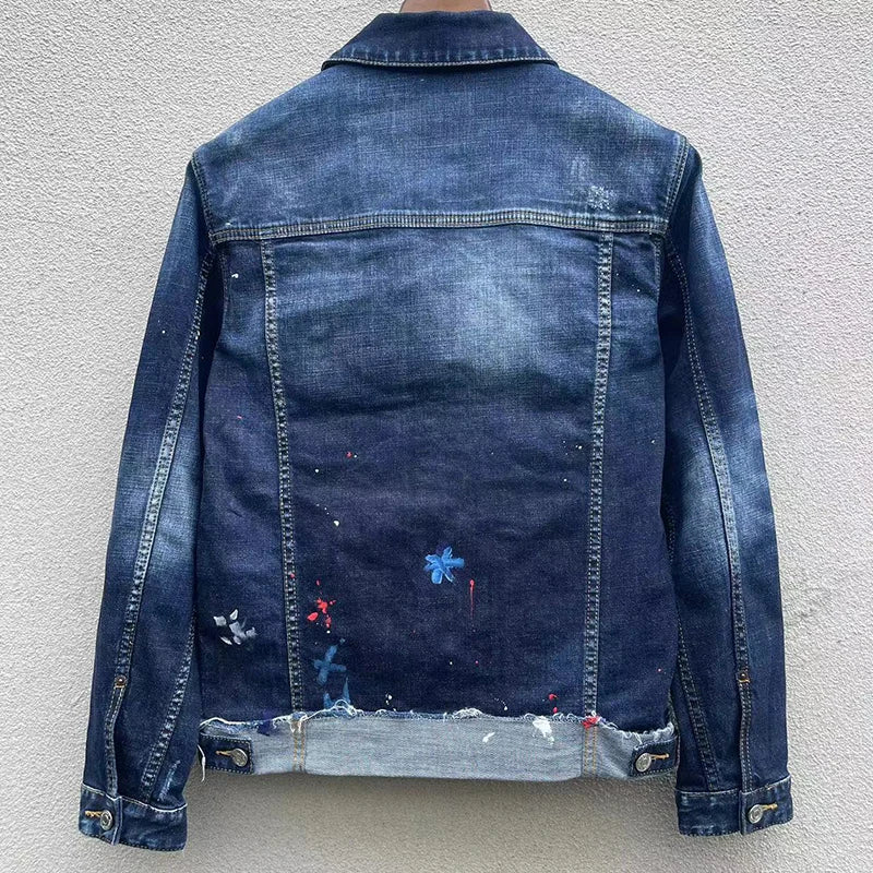 Jaqueta jeans masculina de alta qualidade