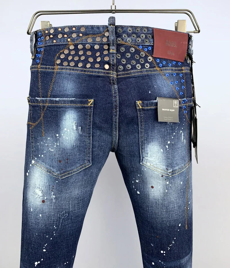 Nova Moda Marca D2 Homens Jeans