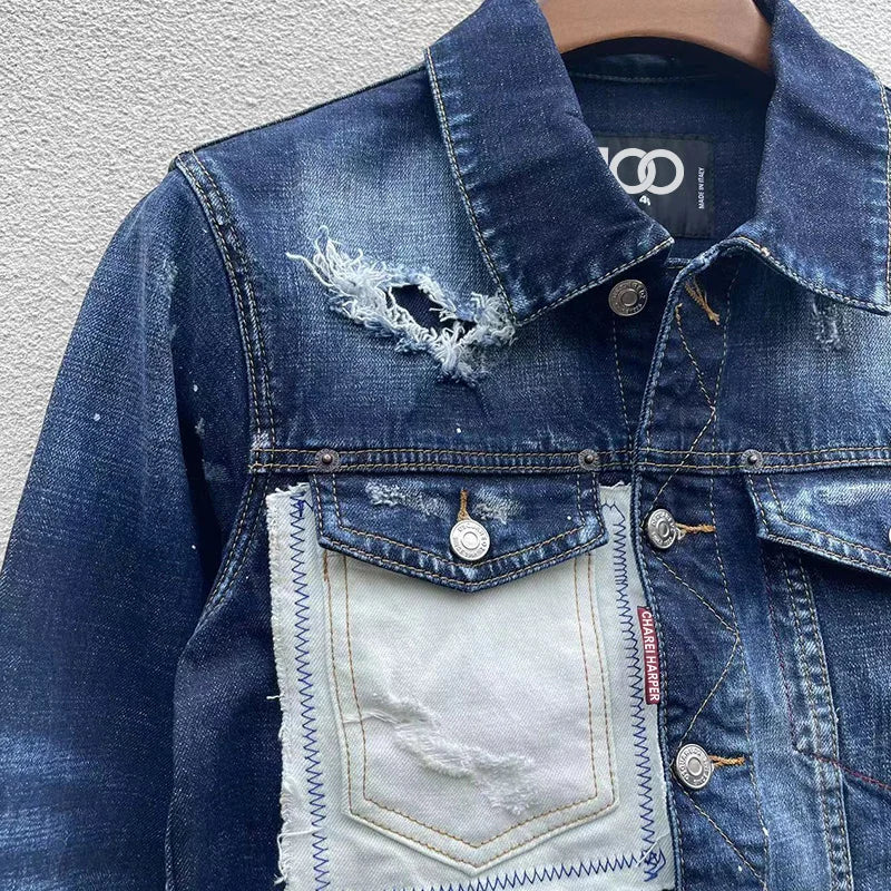 Jaqueta jeans masculina de alta qualidade