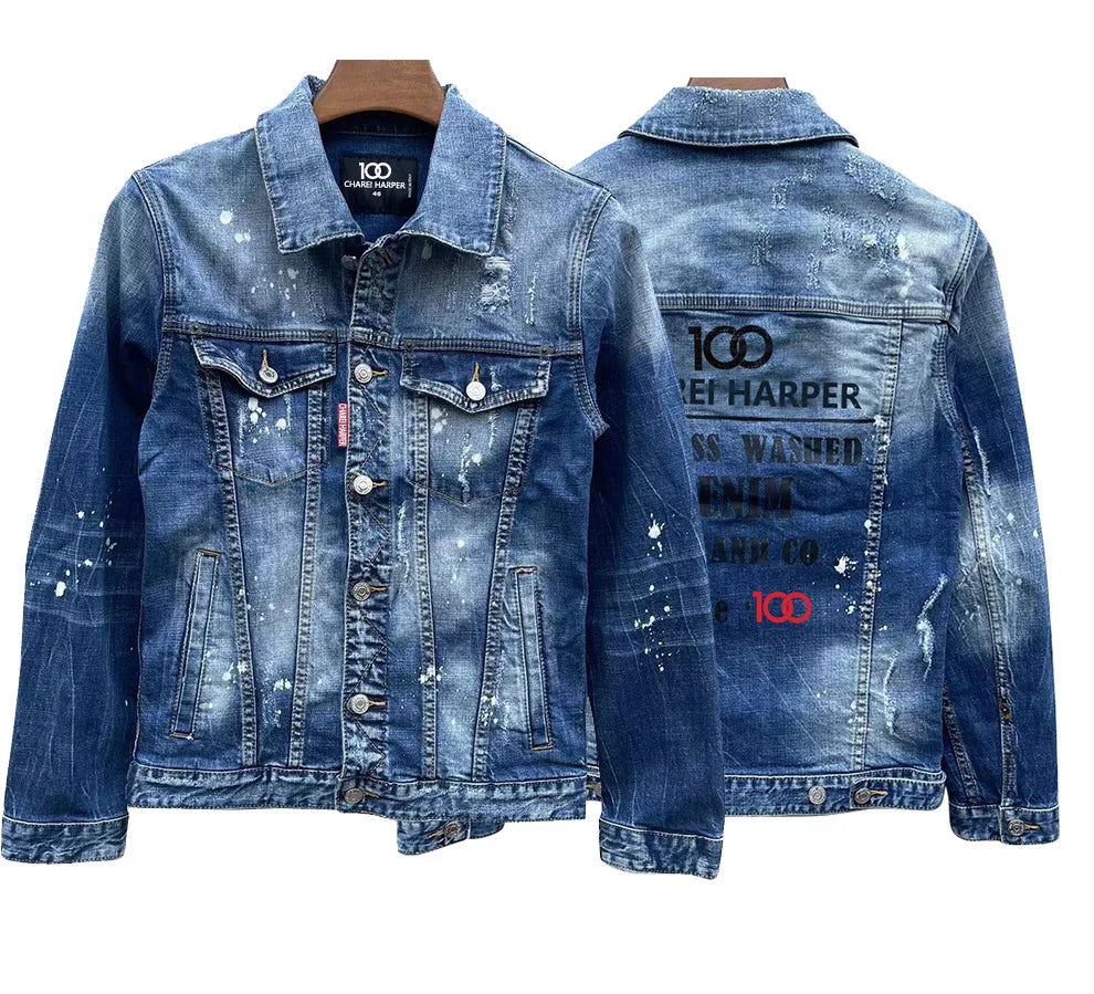 Jaqueta jeans masculina de alta qualidade