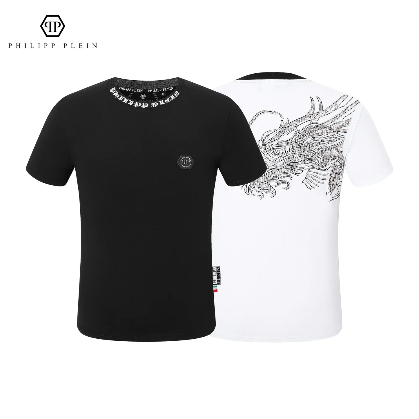 Philipp Plein Clássico Camisetas de Gola Redonda