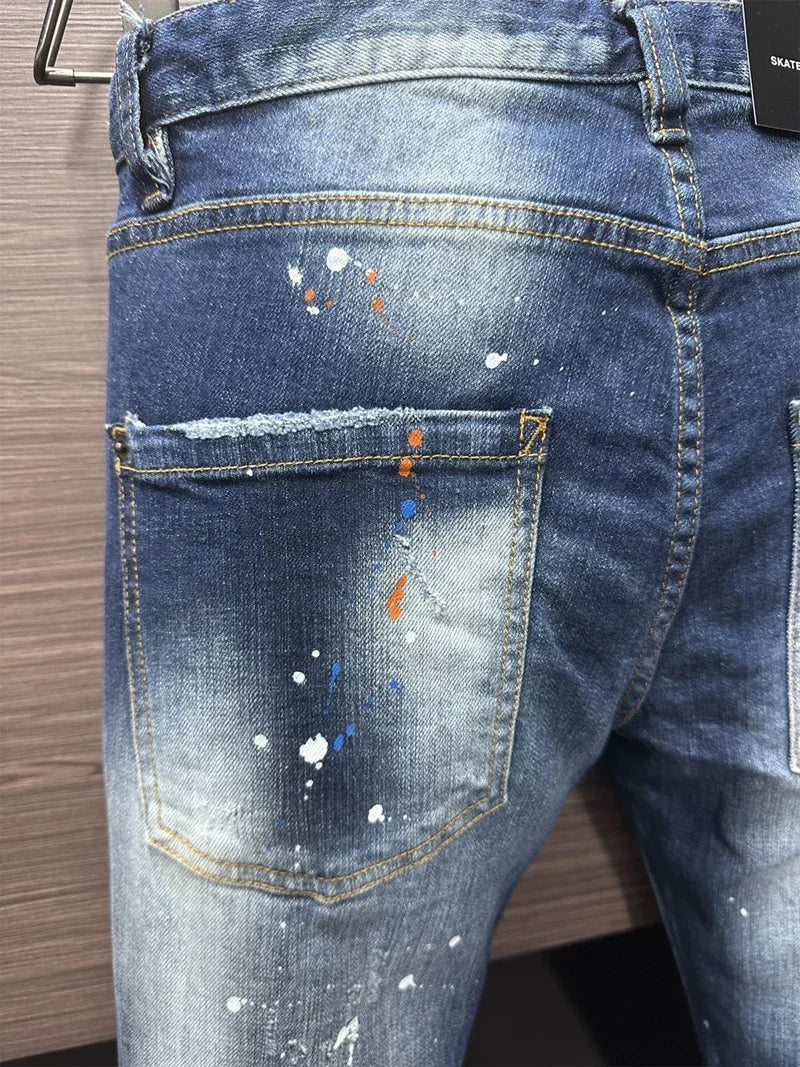 novo dsq azul homem calças jeans