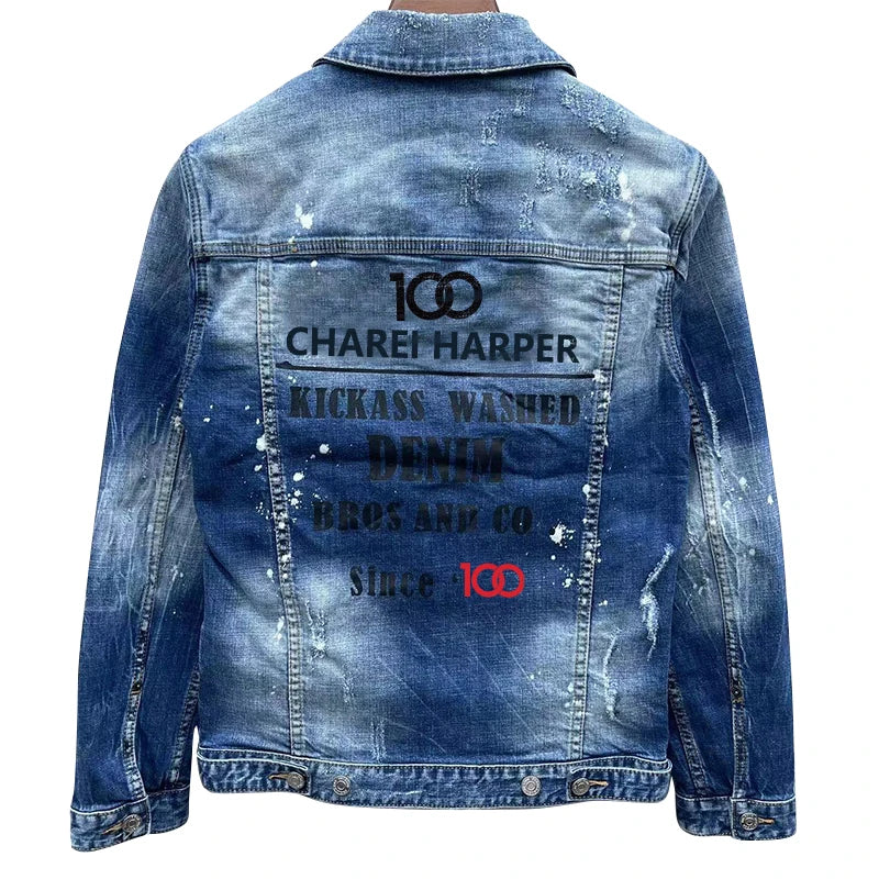 Jaqueta jeans masculina de alta qualidade