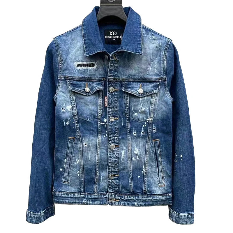 Jaqueta jeans masculina de alta qualidade