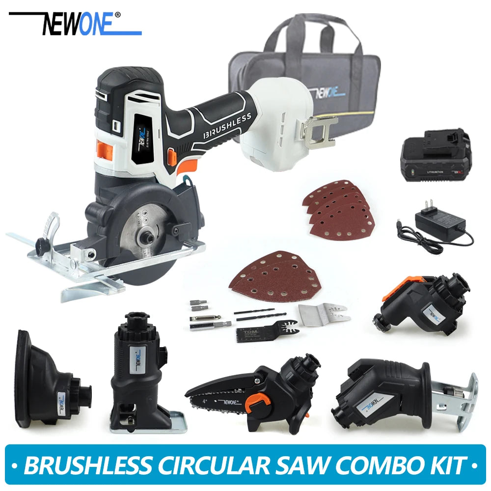 Kit Combo Profissional de parafusadeira multifuncional Selluve com vários acessórios, baterias e carregador compatível Makita 18V em fundo branco. Selo azul: “SELLUVE MULTIFUNÇÃO COMBO KIT.”.