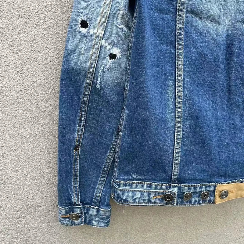 Jaqueta jeans masculina de alta qualidade