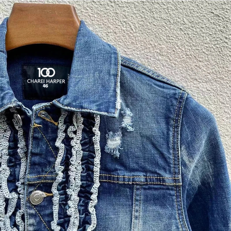 Jaqueta jeans masculina de alta qualidade
