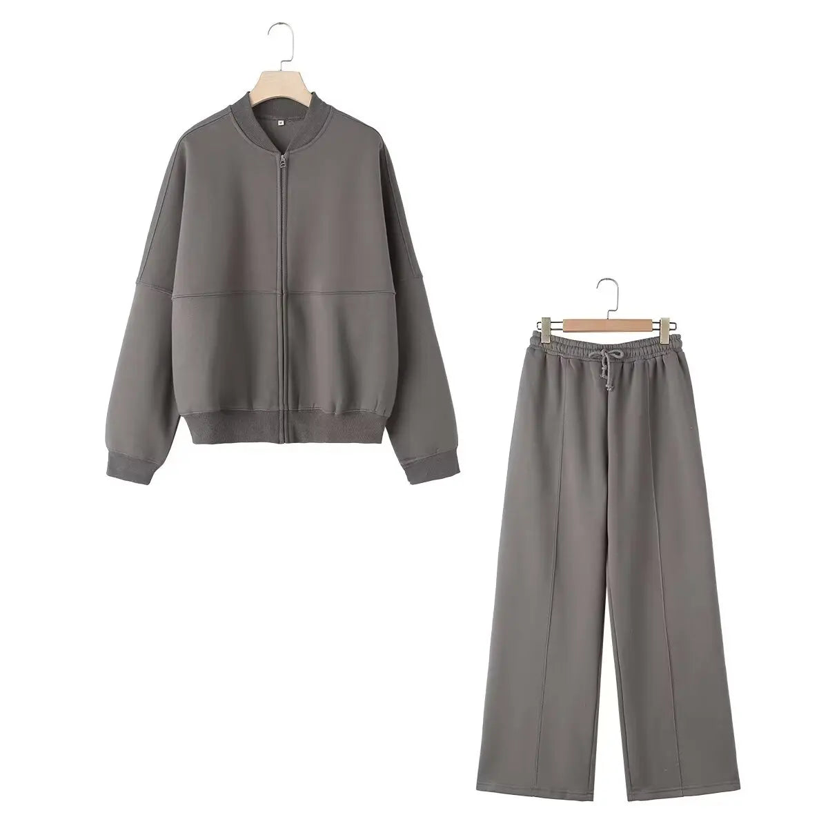 Conjuntos de Calças Cardigan Sólidas