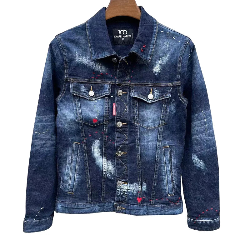 Jaqueta jeans masculina de alta qualidade