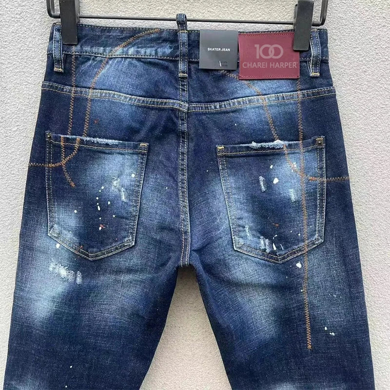 chareiharper Jeans Masculino c060 Itália Rasgado