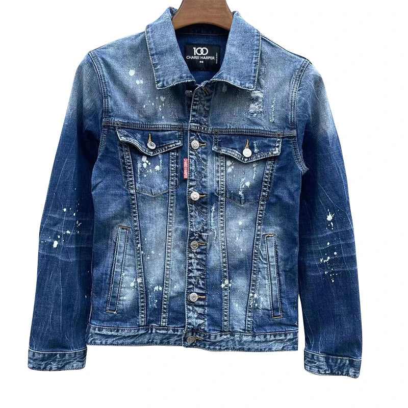 Jaqueta jeans masculina de alta qualidade
