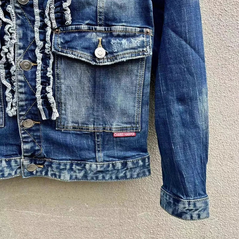 Jaqueta jeans masculina de alta qualidade
