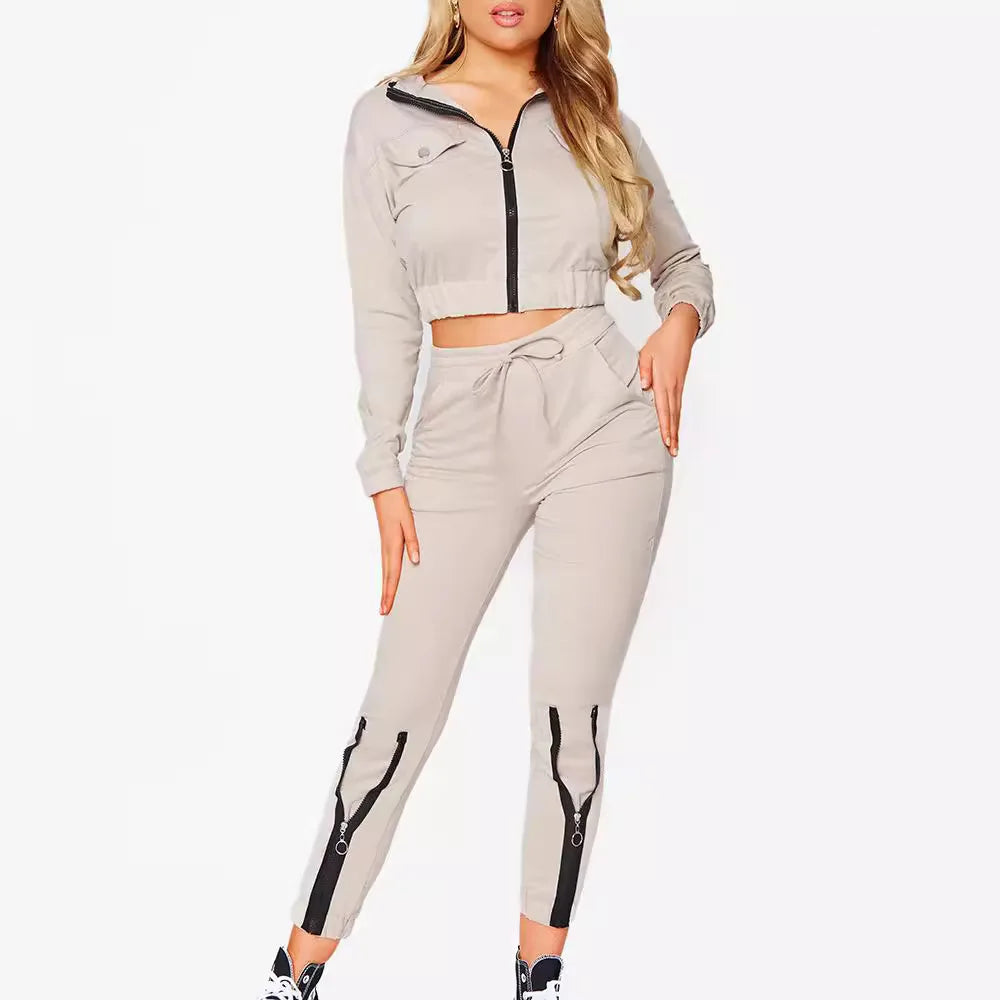 jacket Lápis Calças Conjunto de Duas Peças