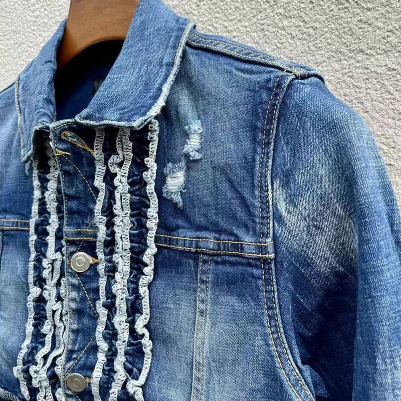 Jaqueta jeans masculina de alta qualidade