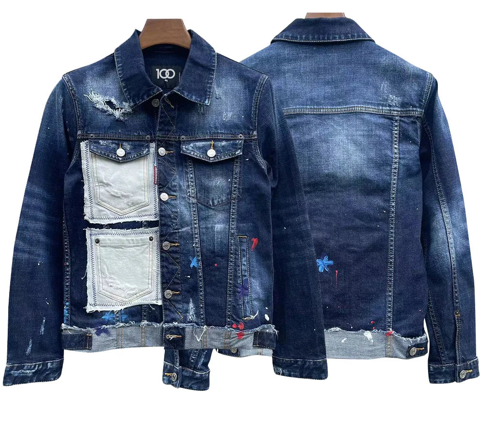 Jaqueta jeans masculina de alta qualidade