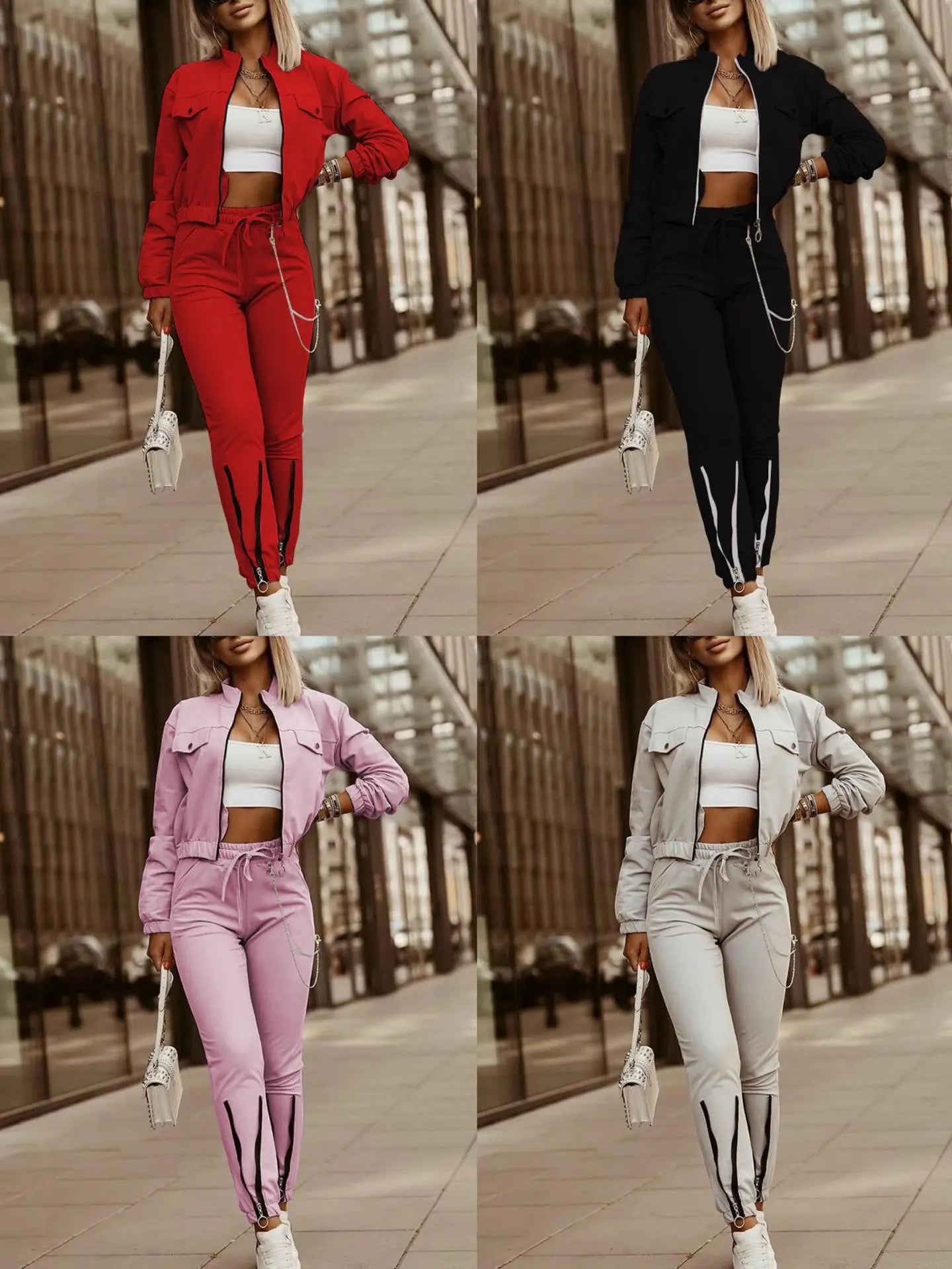 jacket Lápis Calças Conjunto de Duas Peças